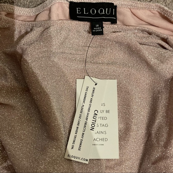 NWT Eloquii Sparkly One Shoulder Dress - Picture 4 of 9